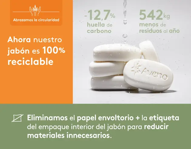 Jabón 100% reciclable Aveno